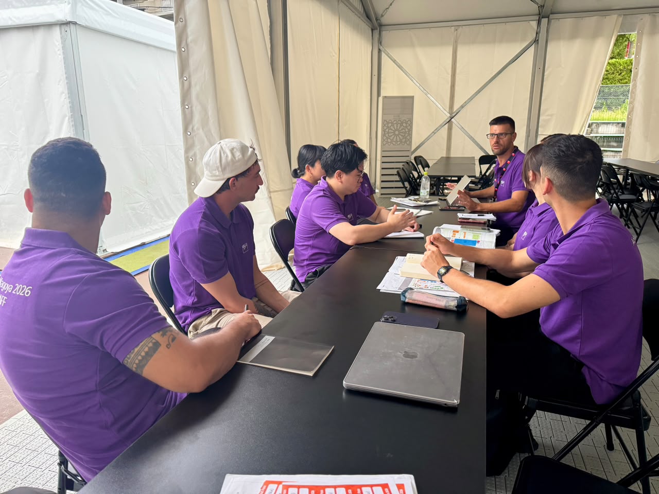 Venue operations briefing at Aichi-Nagoya 2026
