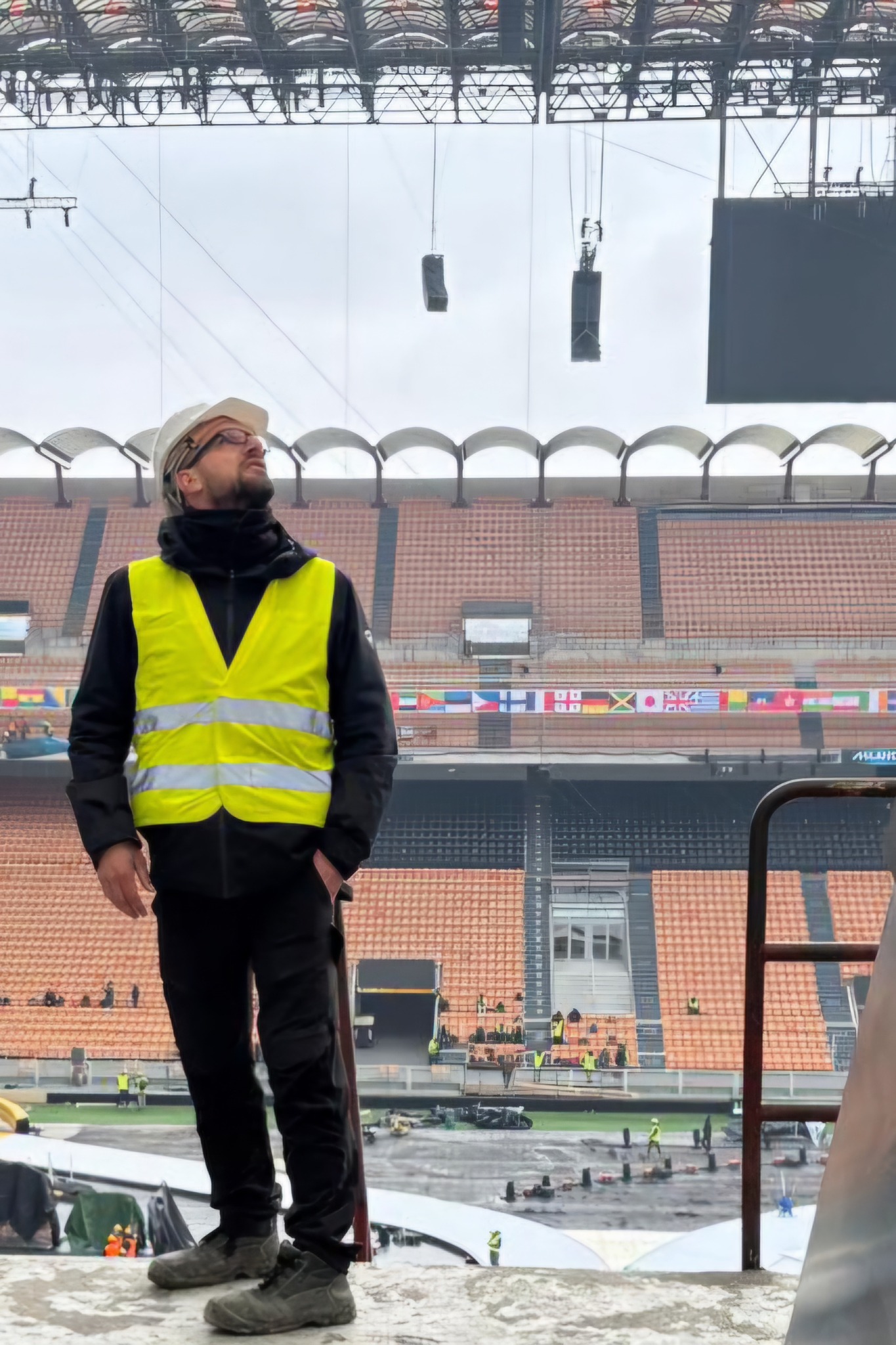 Marco Mannucci during San Siro site operations